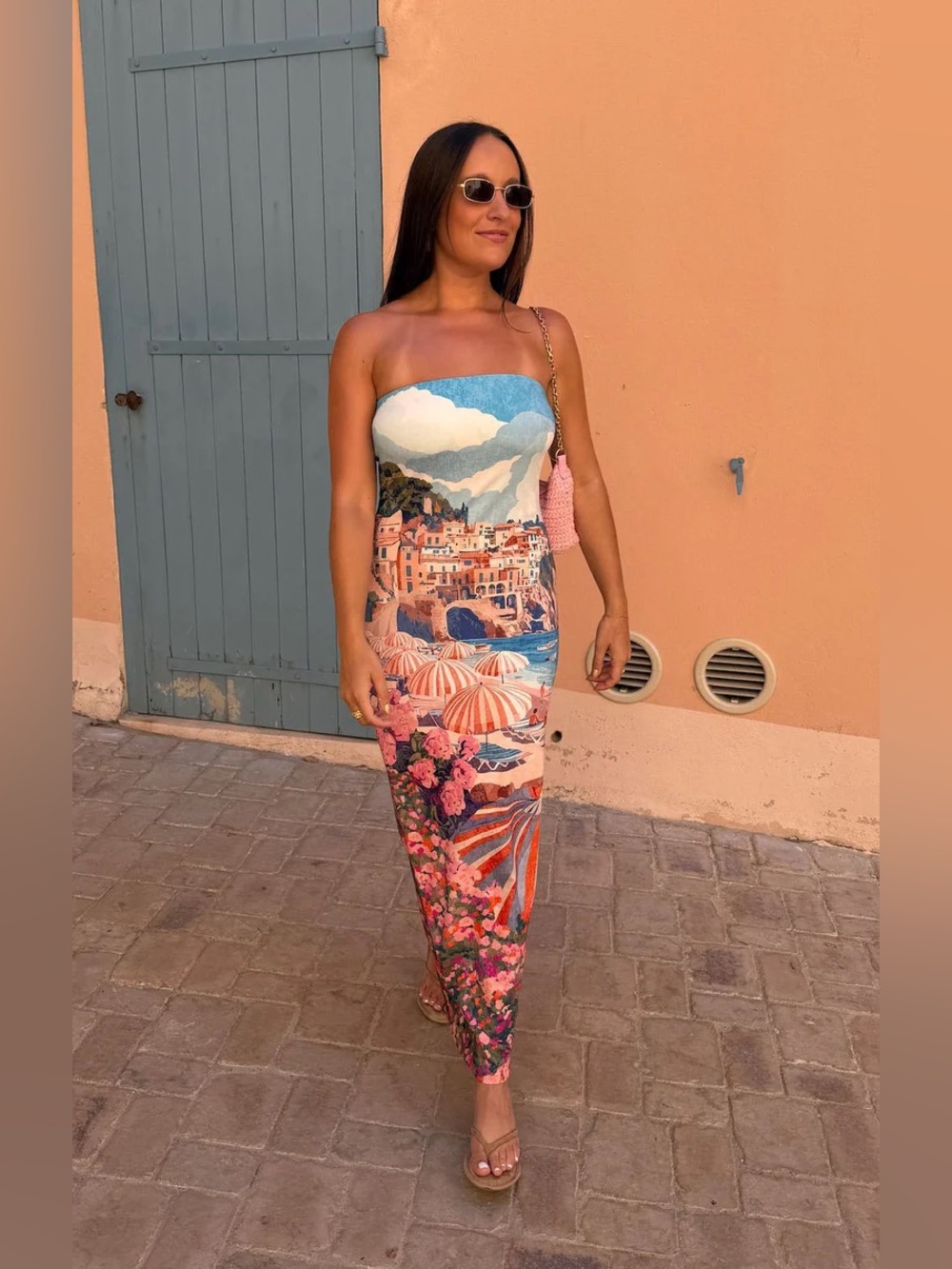 Show Me Your Mumu Taylor Tube Dress in Oasis Beach Club - Picture 3 of 12